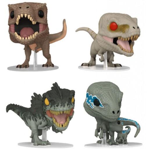 Figurine Funko POP Tyrannosaurus, Atrociraptor, Giganotosaurus & Velociraptor (Jurassic World Dominion)