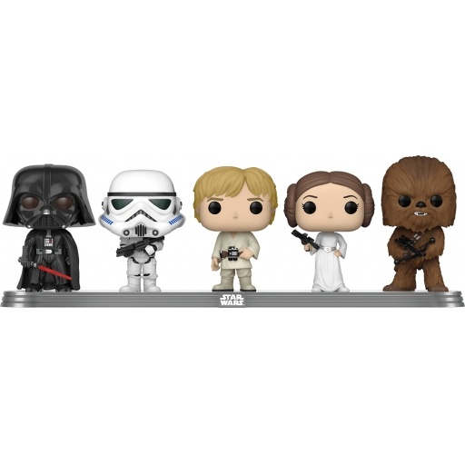 Figurine Funko POP Darth Vader, Stormtrooper, Luke Skywalker, Princess Leia & Chewbacca (Star Wars: Episode I, The Phantom Menace)