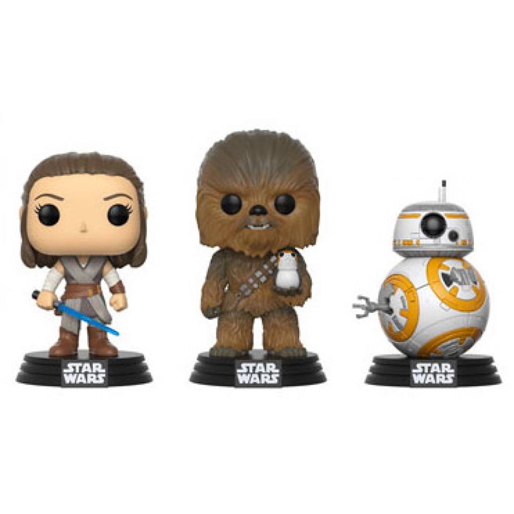 Figurine Funko POP Good Guys (Rey, Chewbacca & BB-8) (Star Wars: Episode VIII, The Last Jedi)