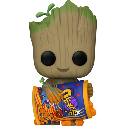 Figurine Funko POP Groot with Cheese Puffs (Flocked) (I Am Groot)