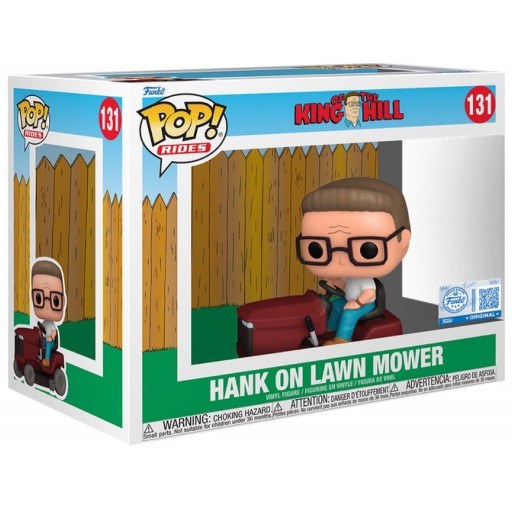 Hank on Lawn Mower dans sa boîte