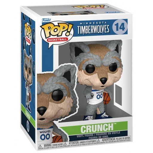 Crunch (Minnesota Timberwolves) dans sa boîte