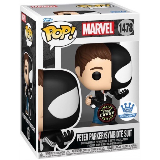 Peter Parker / Symbiote Suit (Chase & Glow in the Dark) dans sa boîte