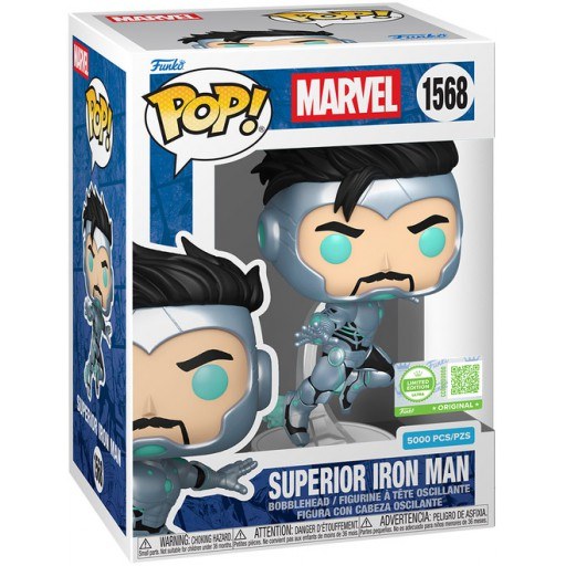 Superior Iron Man dans sa boîte