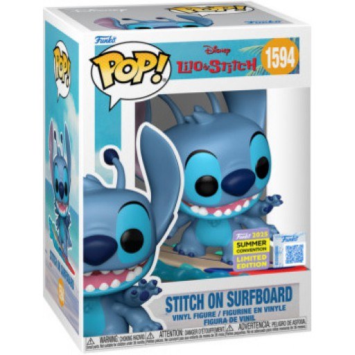 Stitch on Surfboard dans sa boîte