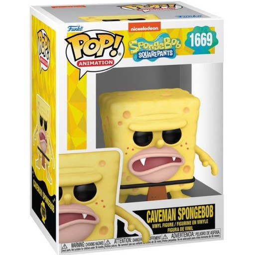 Caveman Spongebob dans sa boîte