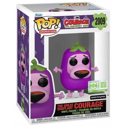 The Great Eggplant Courage dans sa boîte