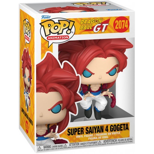 Gogeta Super Saiyan 4 dans sa boîte