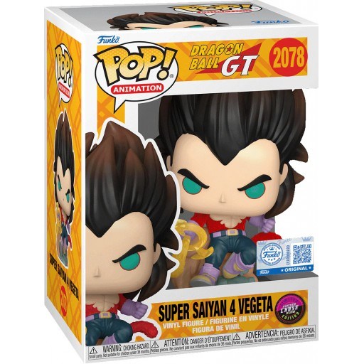 Vegeta Super Saiyan 4 (Chase & Flocked & Glow in the Dark) dans sa boîte