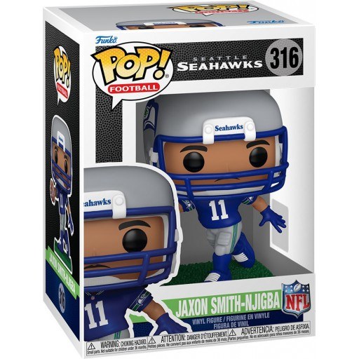 Jaxon Smith-Njigba (Seattle Seahawks) dans sa boîte