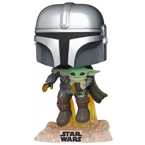 Funko POP The Mandalorian flying Jet Pack with The Child (The Mandalorian (Star Wars))
