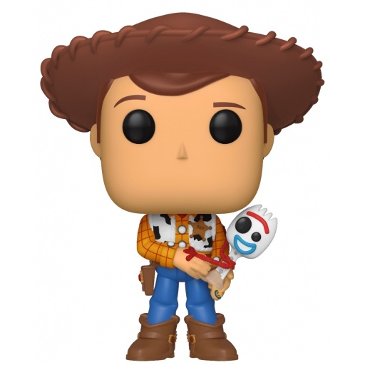 Figurine Funko POP Sheriff Woody holding Forky (Toy Story 4)