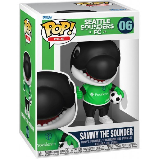 Sammy The Sounder (Seattle Sounders FC) dans sa boîte