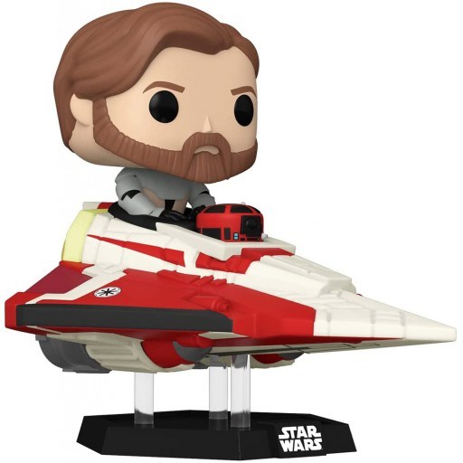 Figurine Funko POP Hyperspace Heroes: Obi-Wan Kenobi in Delta 7 Jedi Starfighte (Star Wars: The Clone Wars)