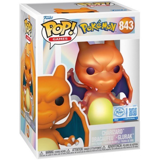 Charizard (Pearlescent) dans sa boîte