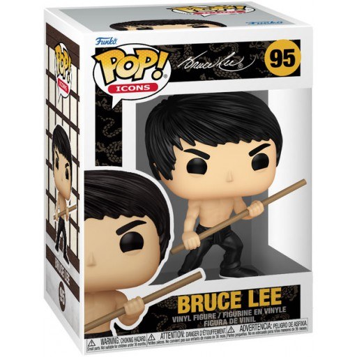 Bruce Lee with Bo Staff dans sa boîte