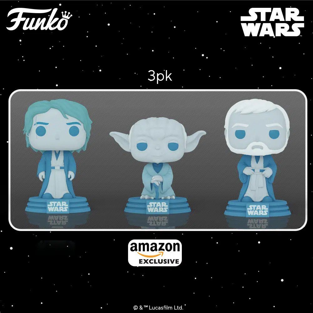 A Force Ghost set of 3 Star Wars POPs
