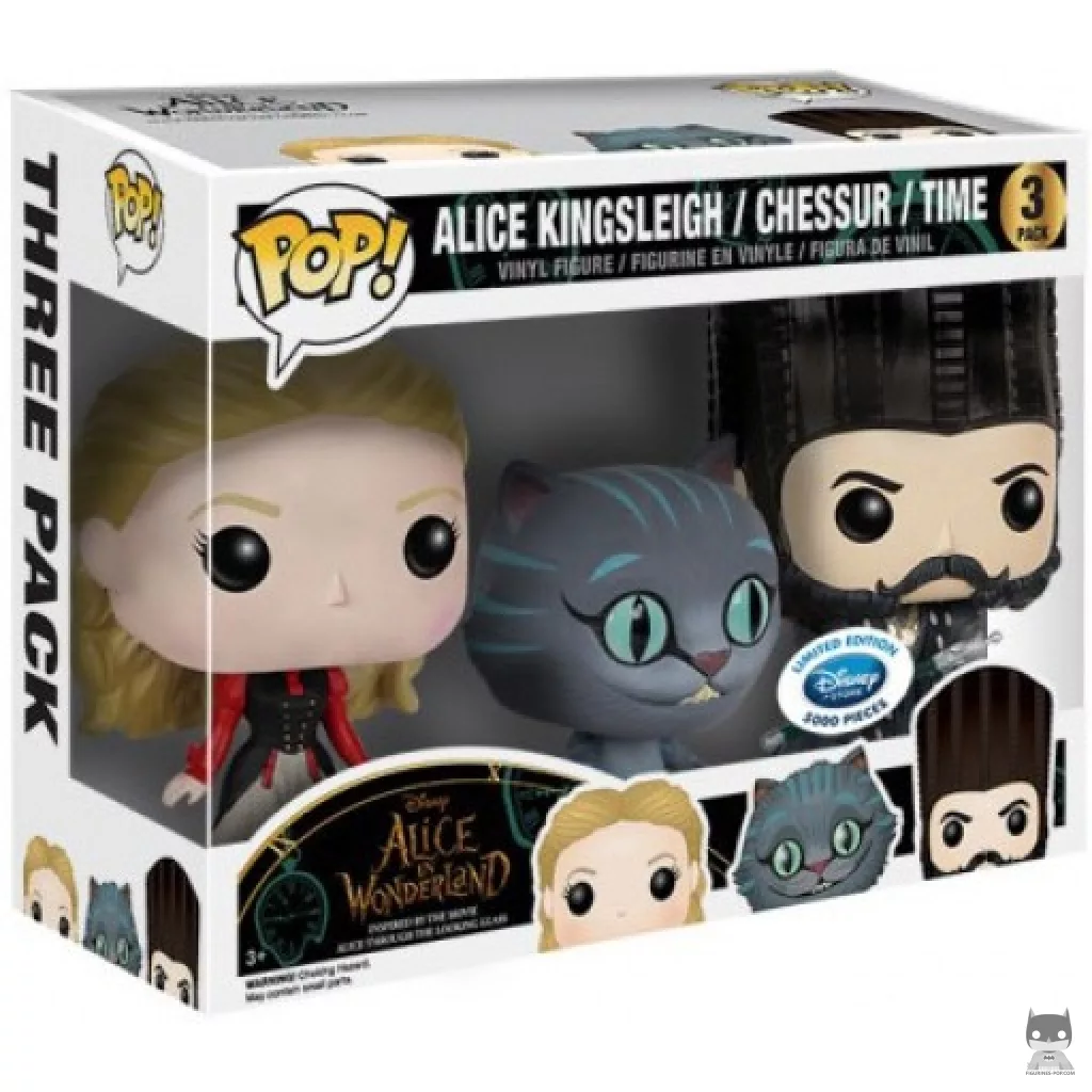 Alice, Chessur & Time Funko Pop! figure in its box