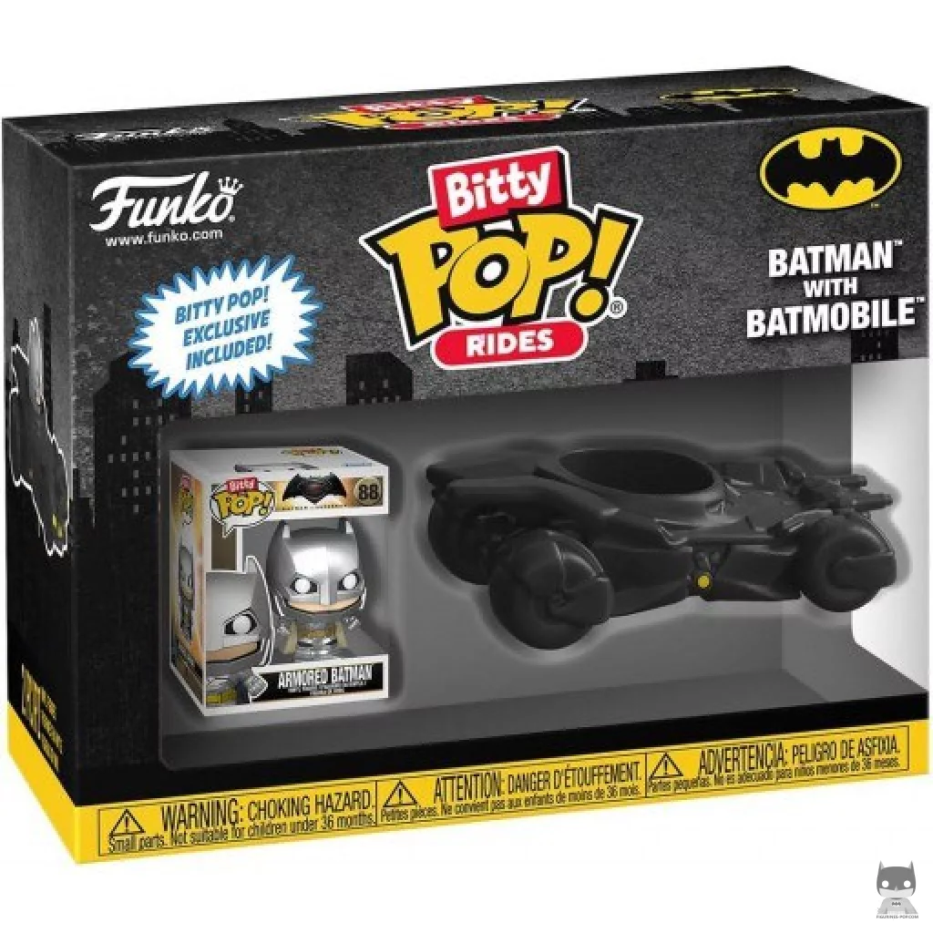 Batman with Bat Mobile Funko Pop! figure in its box