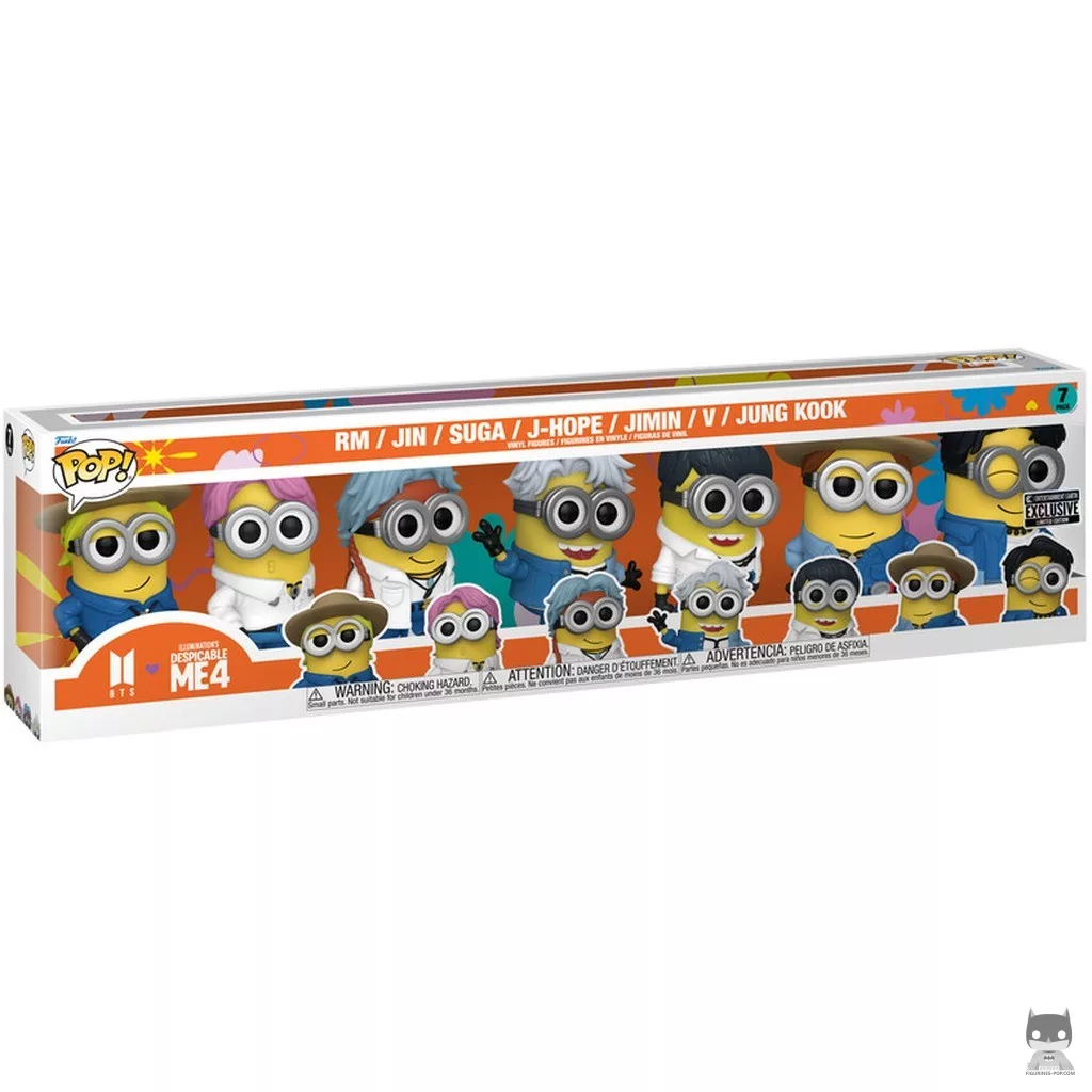BTS x Minions 7-Pack Funko Pop! figure in its box