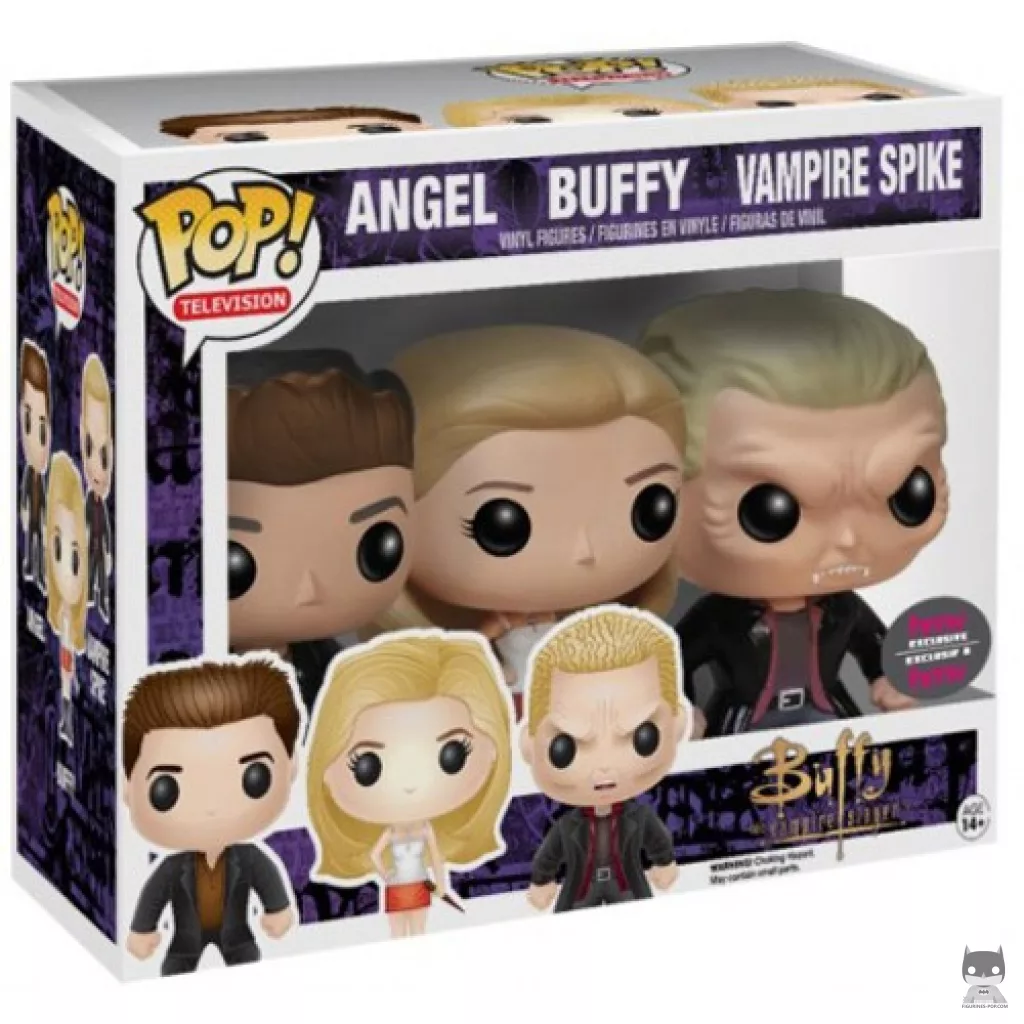 Buffy, Angel & Vampire Spike Funko Pop! figure in its box