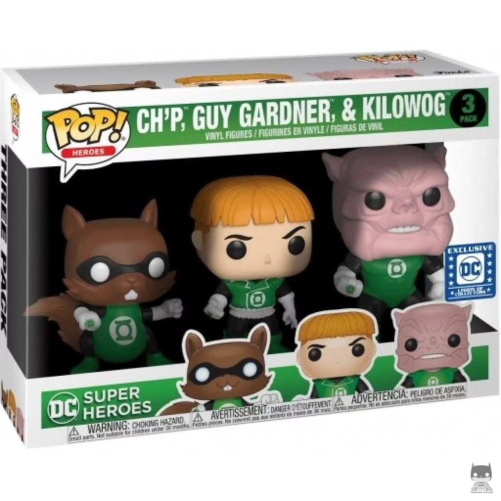 Ch'p, Guy Gardner & Kilowog Funko Pop! figure in its box