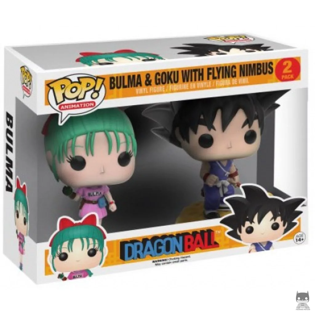 Bulma & Goku with Flying Nimbus Funko Pop! figure in its box