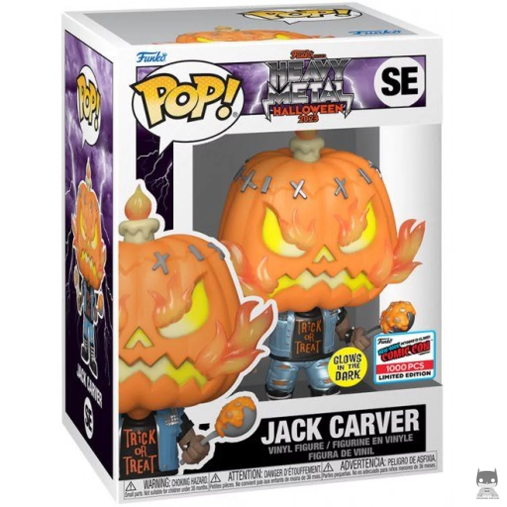 Jack Carver (Heavy Metal) (Glow in the Dark) Funko Pop! figure in its box