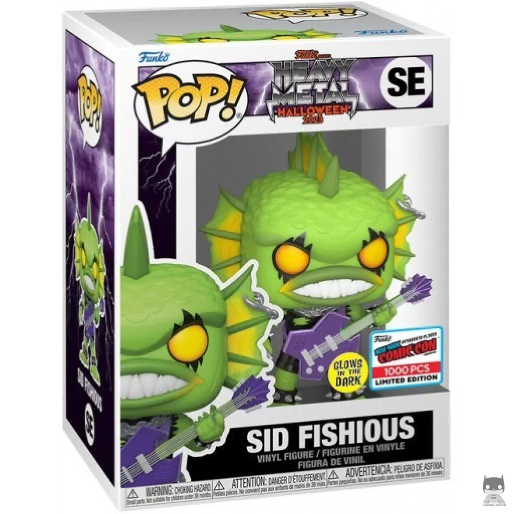 Sid Fishious (Heavy Metal) (Glow in the Dark) Funko Pop! figure in its box