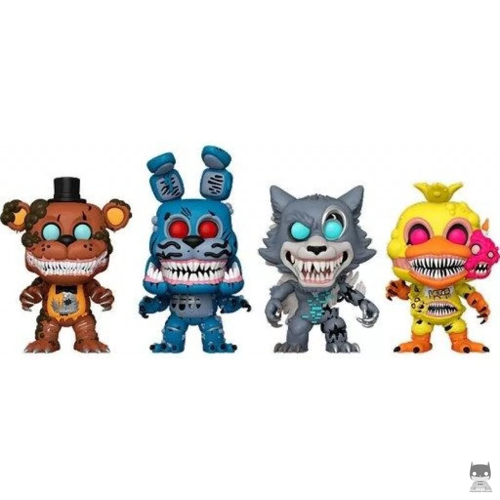 Twisted Freddy, Bonnie, Wolf & Chica (Glow in the Dark) Funko Pop! figure (Five Nights at Freddy's)