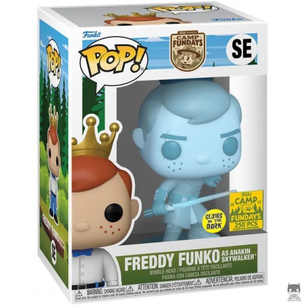 Freddy Funko as Anakin Skywalker (Glow in the Dark) Funko Pop! figure in its box