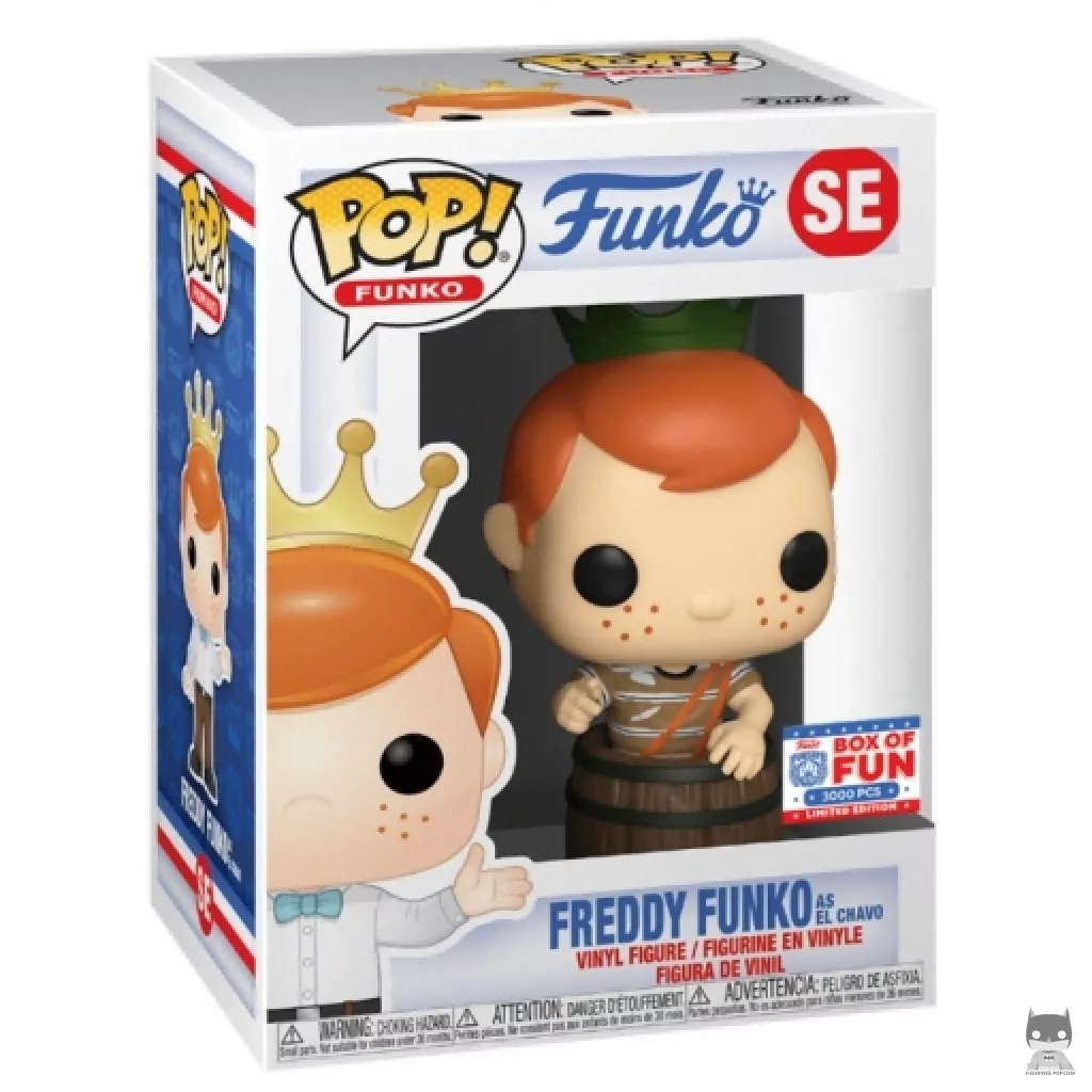 Freddy Funko as El Chavo Funko Pop! figure in its box