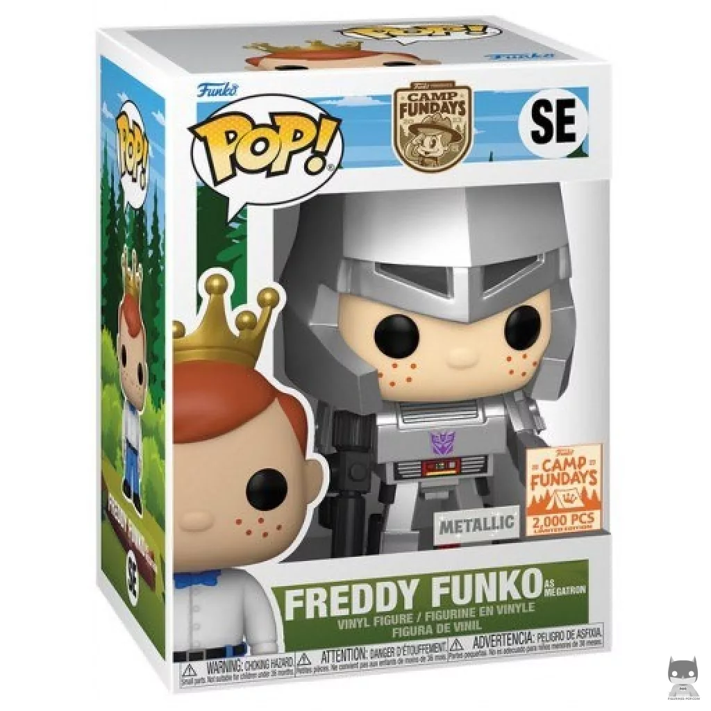 Freddy Funko As Megatron - Metallic Funko Pop! figure in its box