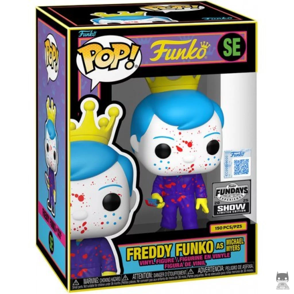 Freddy Funko as Michael Myers (Black Light) Funko Pop! figure in its box