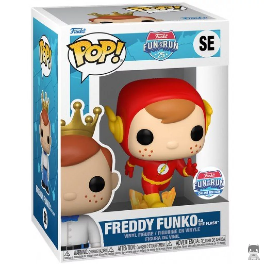 Freddy Funko as The Flash Funko Pop! figure in its box