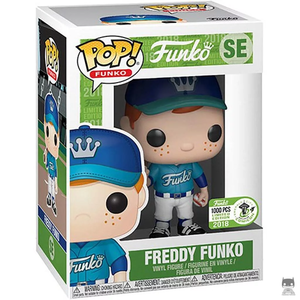 Freddy Funko (Baseball) (Teal) Funko Pop! figure in its box