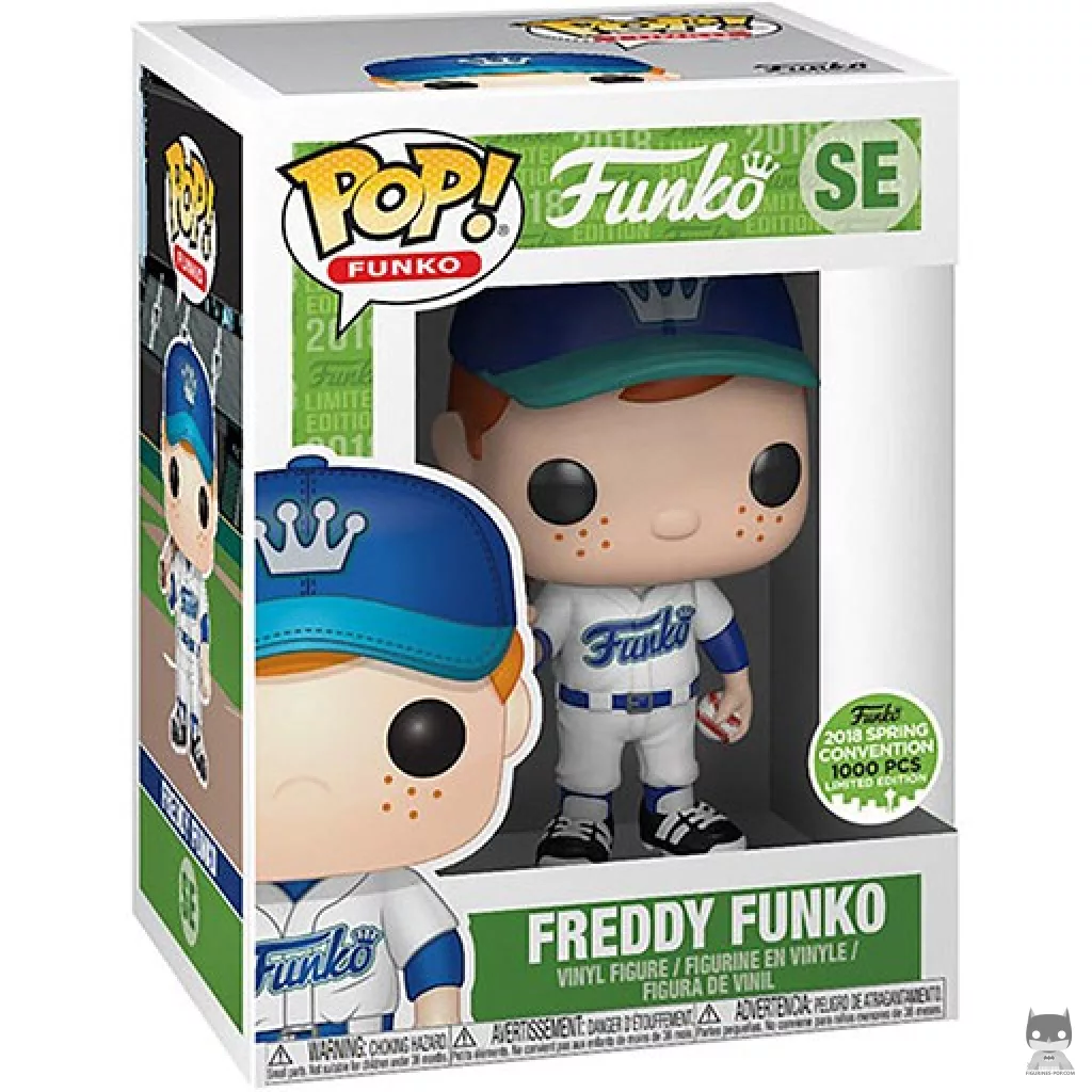 Freddy Funko (Baseball) (White) Funko Pop! figure in its box