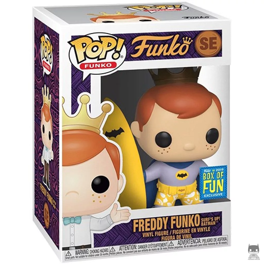 Freddy Funko Surf's Up! Batman Funko Pop! figure in its box