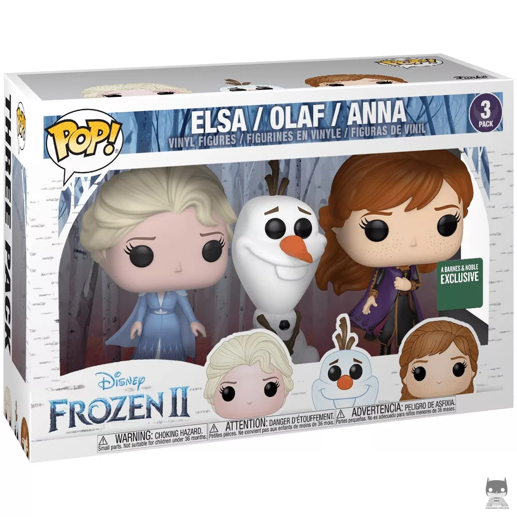Elsa, Olaf & Anna Funko Pop! figure in its box