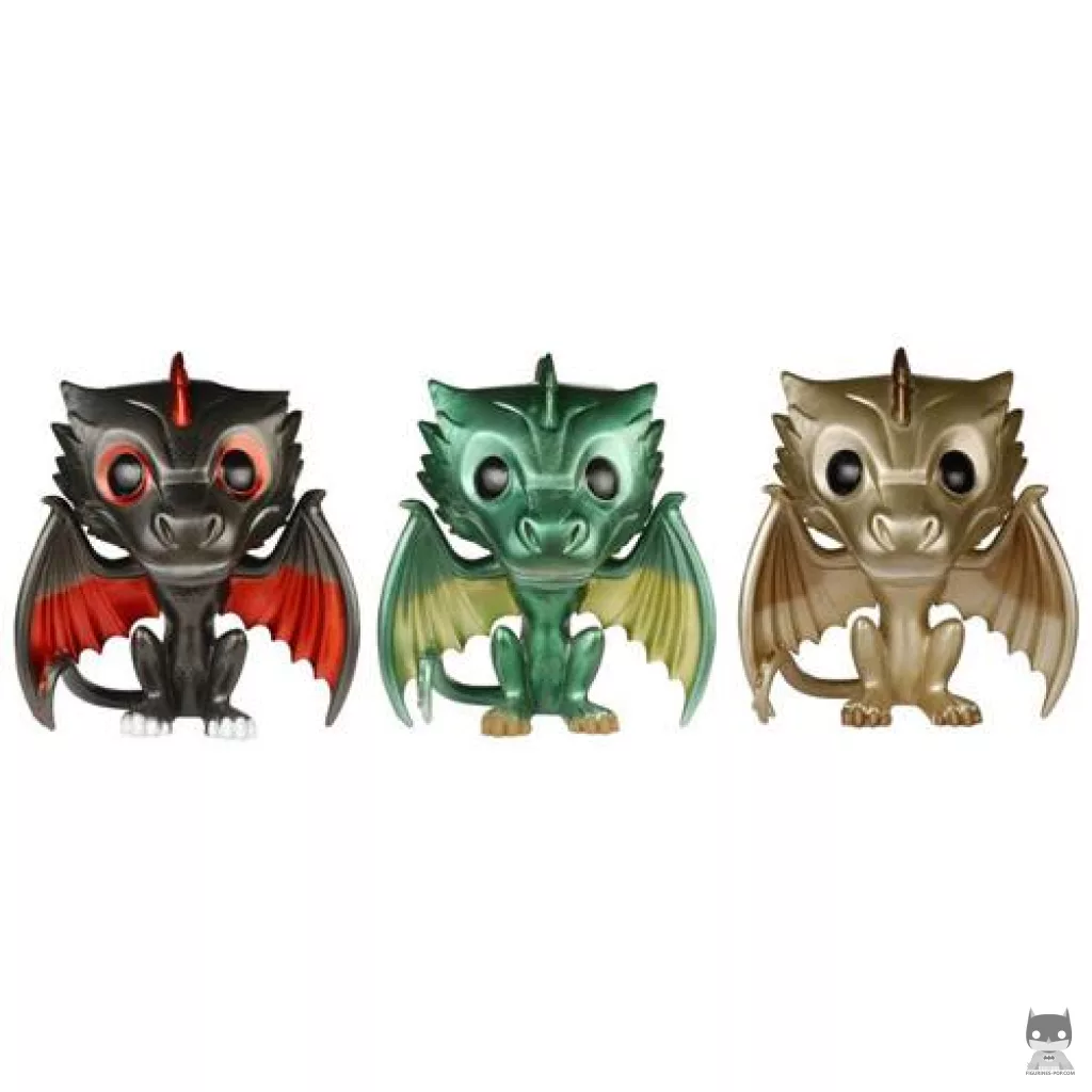 Drogon, Viserion, & Rhaegal (Metallic) Funko Pop! figure (Game of Thrones)