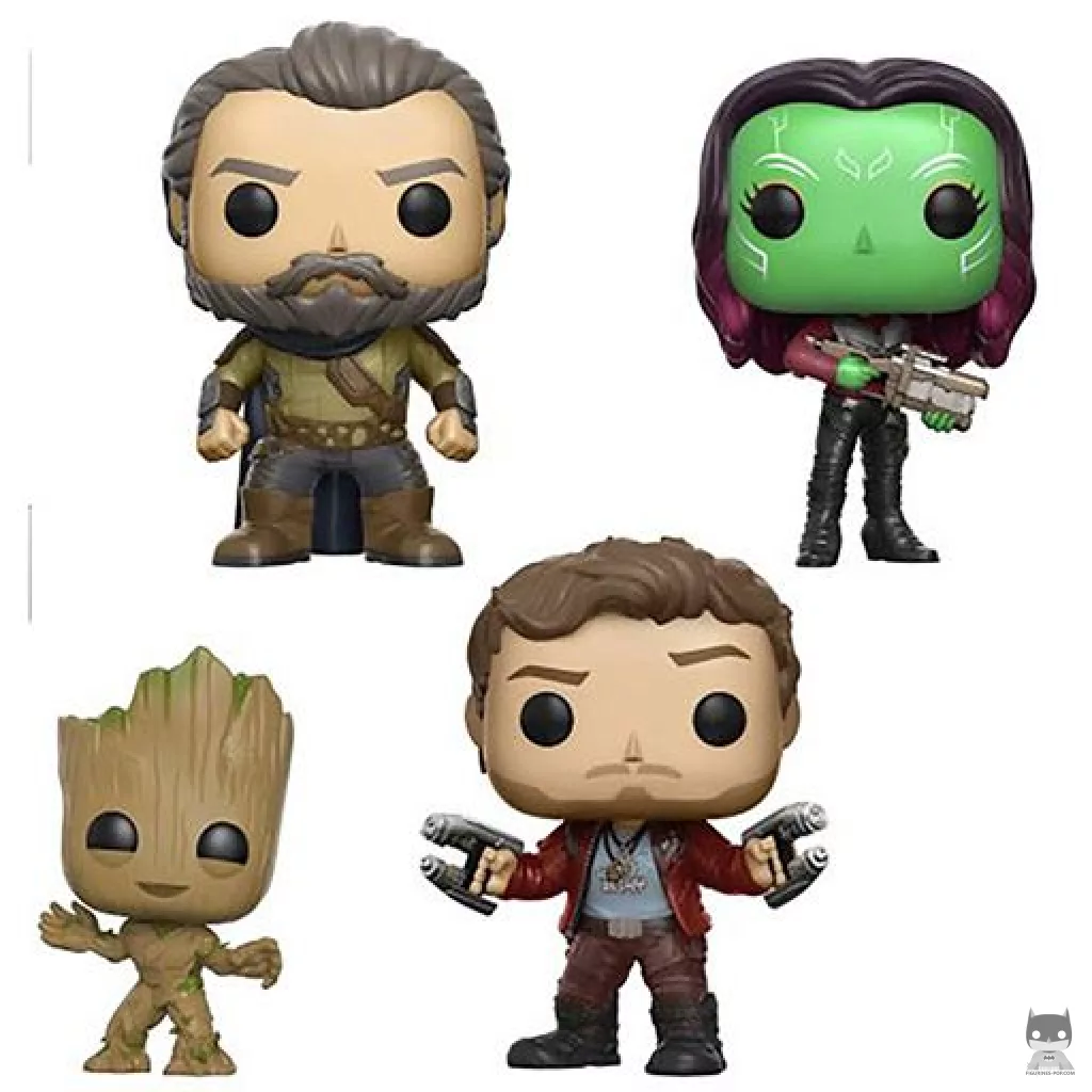 Groot, Star-Lord, Ego & Gamora Funko Pop! figure (Guardians of the Galaxy vol. 2)