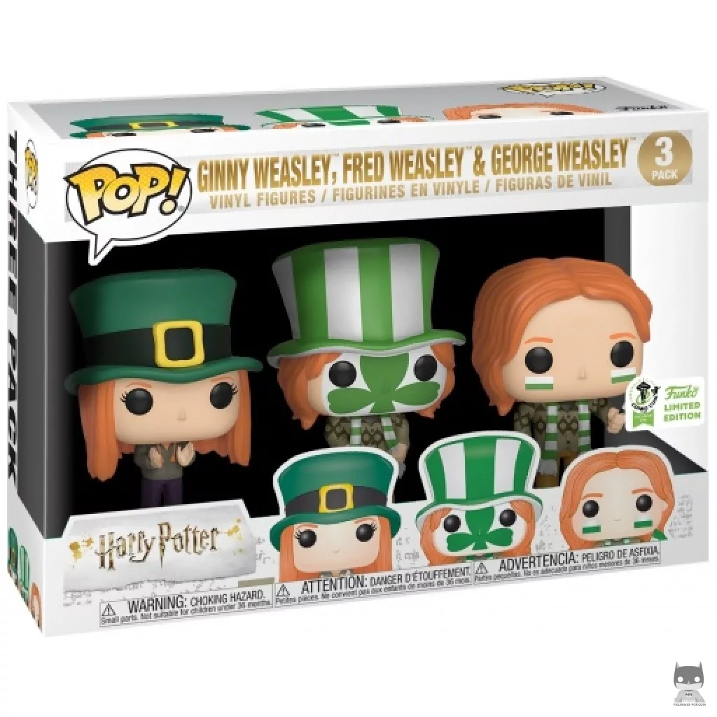 Ginny, Fred & George Weasley Funko Pop! figure in its box