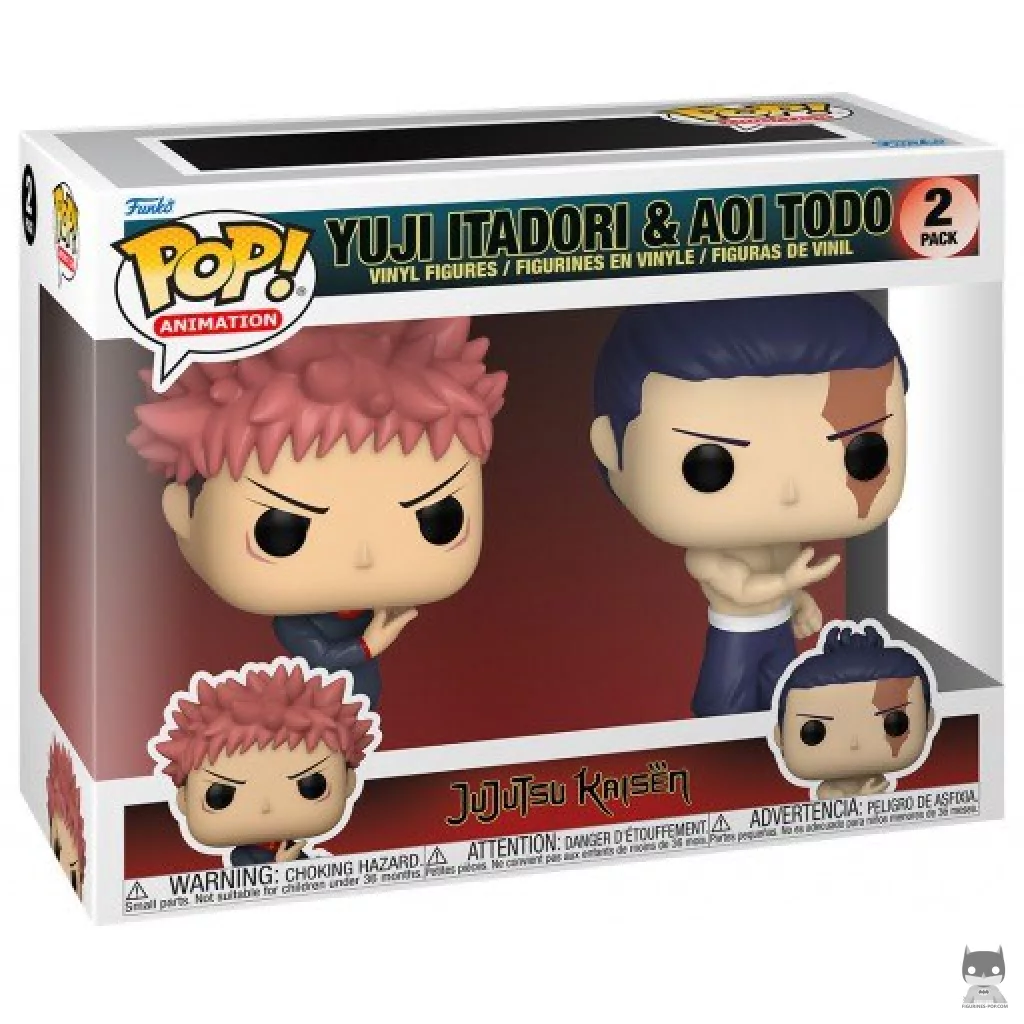 Yuji Itadori & Aoi Todo Funko Pop! figure in its box
