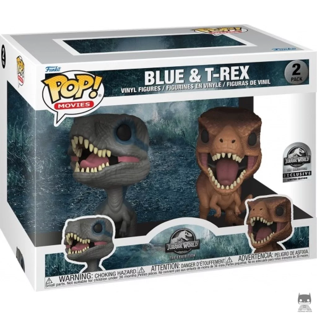 Blue & T-Rex Funko Pop! figure in its box