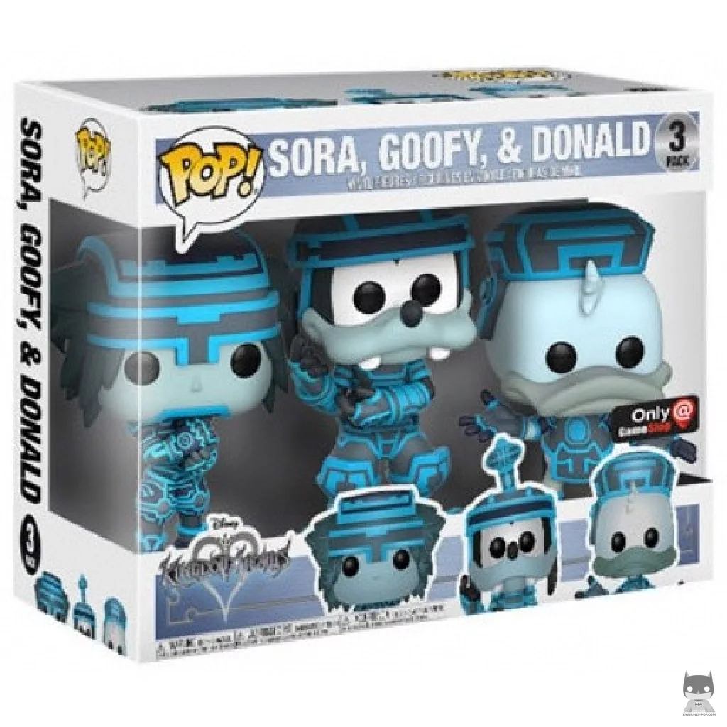 Sora, Goofy & Donald (Tron) Funko Pop! figure in its box