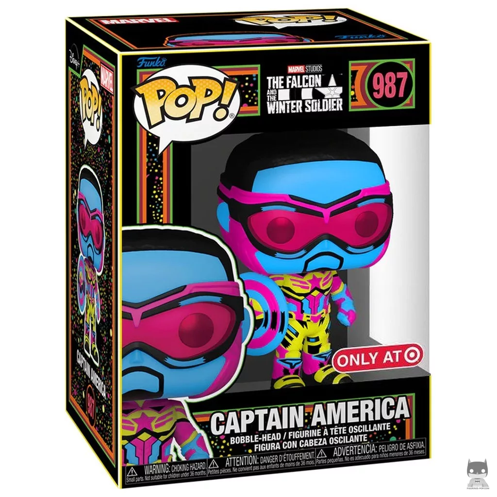 Captain America (Blacklight) Funko Pop! figure in its box