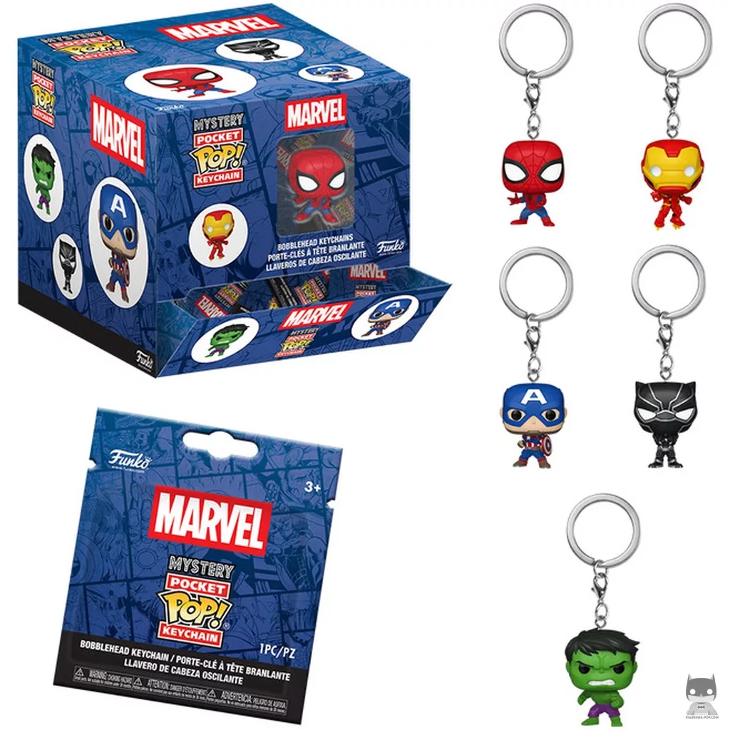 Mystery Keychain Marvel Funko Pop! figure in its box