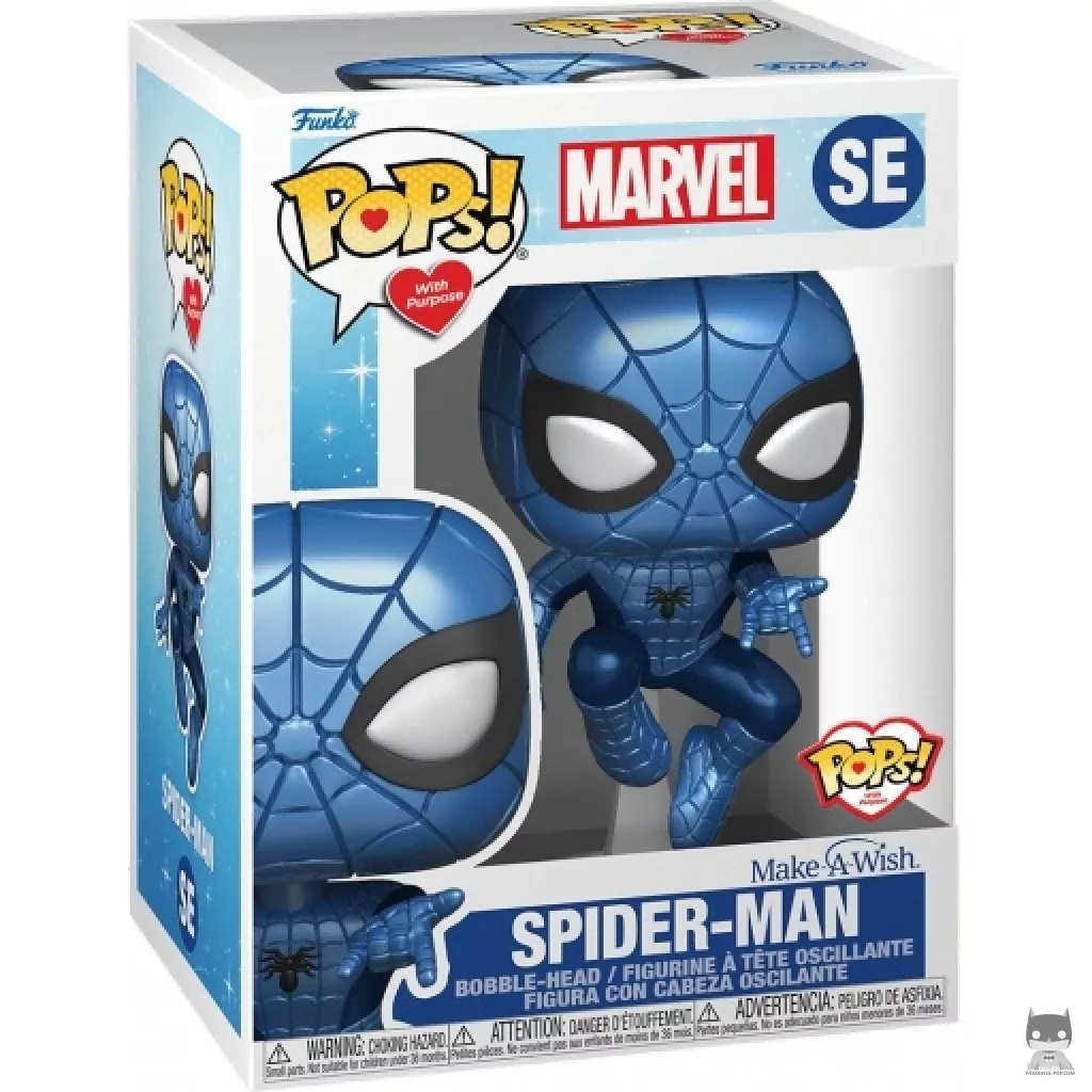 Spider-Man (Metallic) Funko Pop! figure in its box