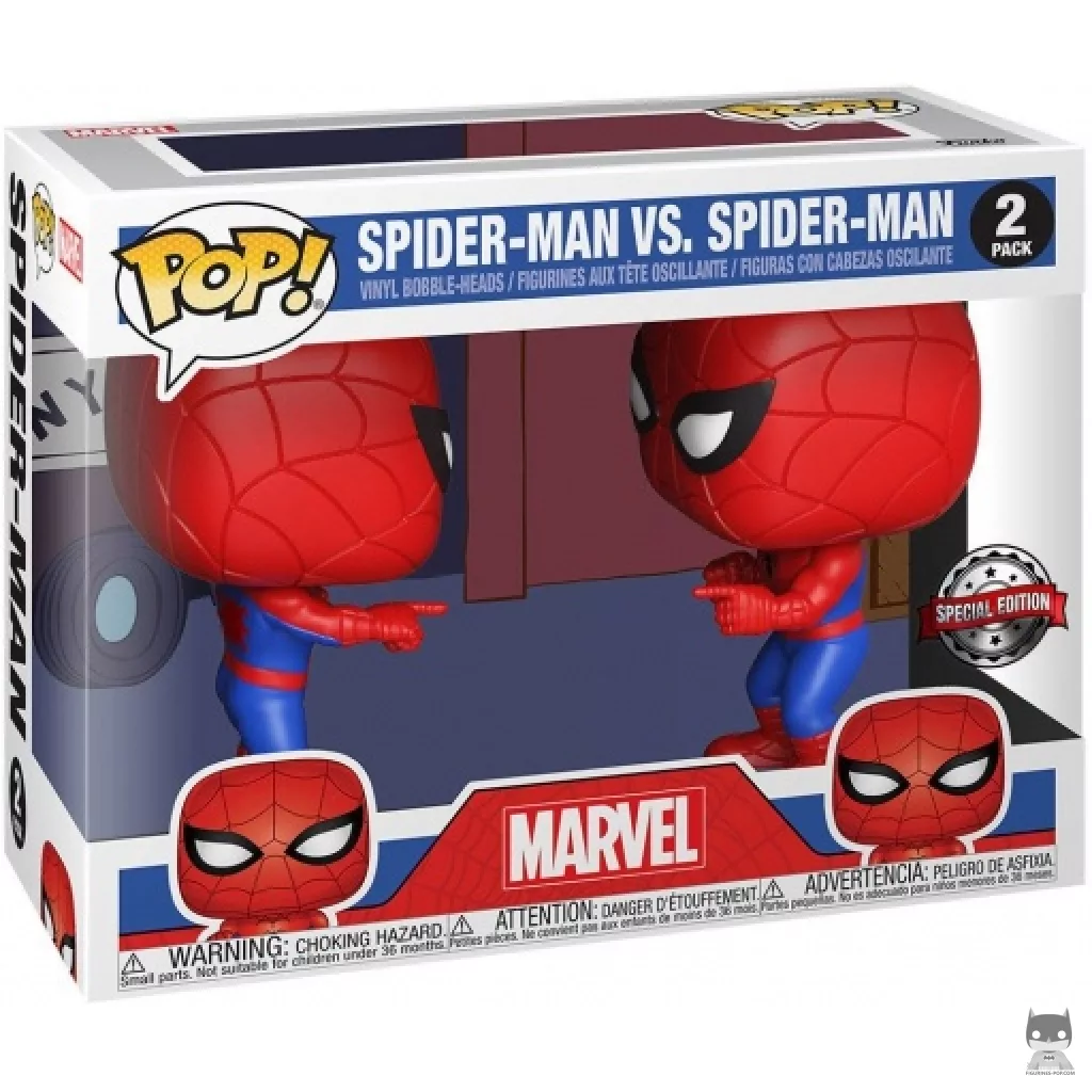Spider-Man vs. Spider-Man Funko Pop! figure in its box