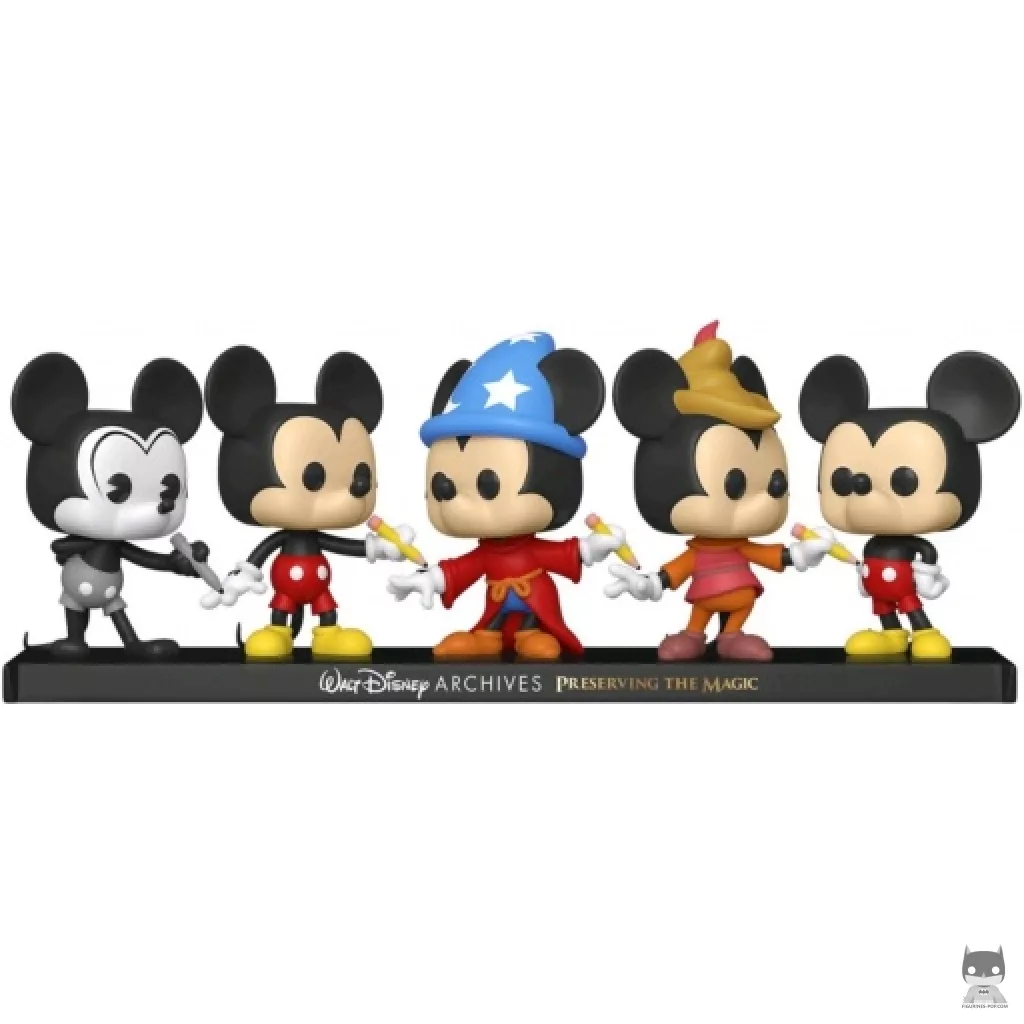 Plane Crazy Mickey, Classic Mickey, Sorcerer Mickey, Beanstalk Mickey & Mickey Mouse Funko Pop! figure (Mickey Mouse & Friends)
